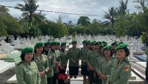 Korps Wanita Angkatan Darat Kodam Merdeka Laksanakan Ziarah HUT ke-62 Kowad