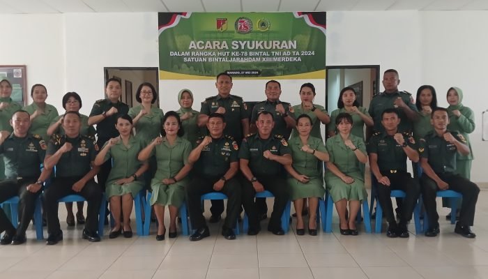 Kabintaljarahdam XIII/Merdeka Pimpin Syukuran HUT ke-78 Pembinaan Mental Angkatan Darat