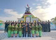 Peringati HUT ke-78 Bintal TNI AD Bintaljarahdam Merdeka Ziarah ke Makam Pahlawan