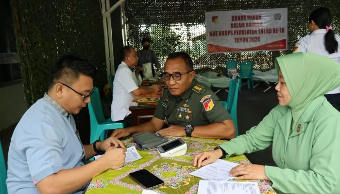 Paldam Merdeka Gelar Aksi Donor Darah Peringati HUT ke-78 Peralatan Angkatan Darat