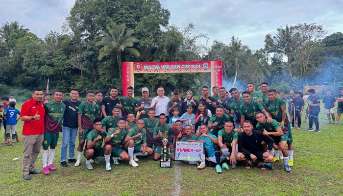 Tim Sepak Bola Baskara Yudha Yonif Wiratama Raih Runner Up Turnamen Maesa Woloan Cup 2024