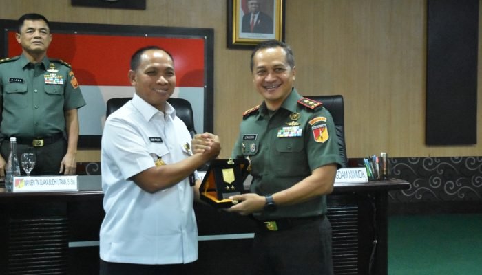 Kodam Merdeka Terima Entry Meeting Satgas Penatausahaan Pemanfaatan Aset BMN Kemhan dan TNI Wilayah Suluttenggo