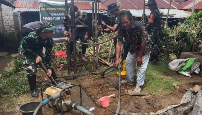 Berkat Program TNI Manunggal Air Masyarakat Desa Paslaten Bisa Nikmati Air Bersih