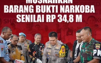 Polda Riau Musnahkan Babuk Narkoba Senilai 34,8 Miliar