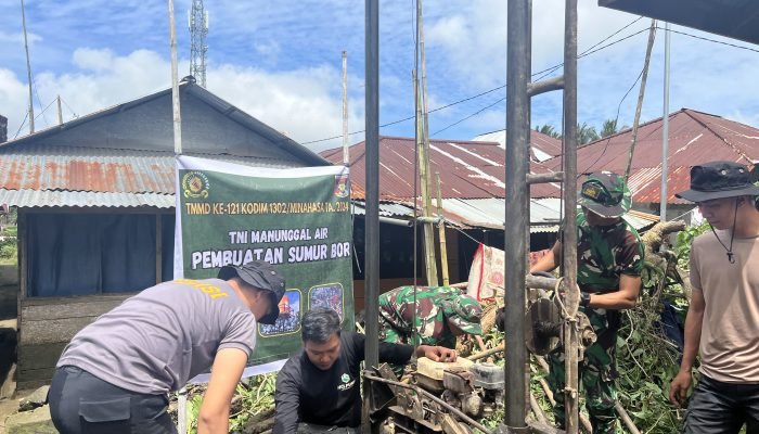 Atasi Kesulitan Rakyat, Satgas TMMD ke-121 Kodim 1302/Minahasa Bangun 3 Titik Sumur Bor di Lokasi TMMD