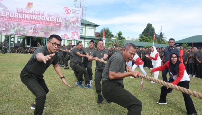 Keseruan Warga Kodam Merdeka Meriahkan Hari Ulang Tahun ke-79 Republik Indonesia