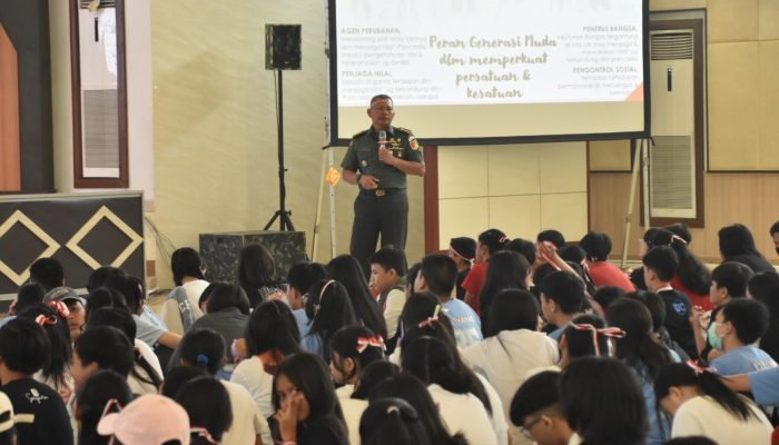 Staf Teritorial Kodam Merdeka dan SMP Kr Eben Haezar 2 Manado Gelar Karya Projek Penguatan Profil Pancasila di Makodam XIII/Merdeka