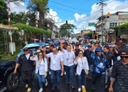 Ribuan Massa Kawal Pendaftaran WLMM ke KPU Kota Tomohon