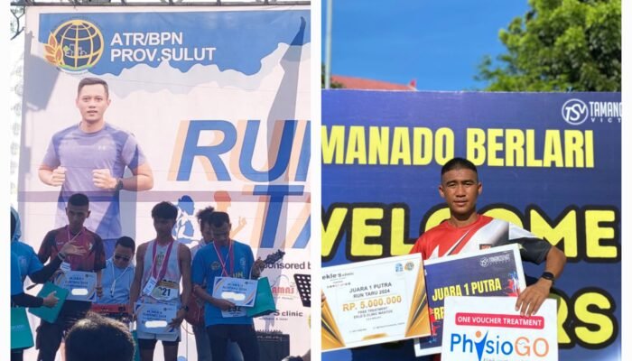 Prajurit Yonif 712/Wiratama Merajai Lomba Lari Event di Sulawesi Utara