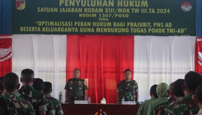 Kakumdam XIII/Merdeka Berikan Penyuluhan Hukum di Kodim Poso