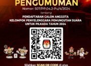 KPU Kota Tomohon Umumkan Pendaftaran Calon Anggota KPPS Pilkada 2024