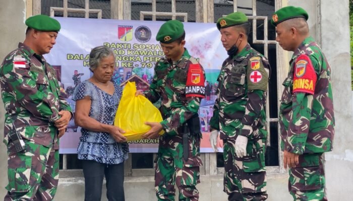 Satgas Pamputer Dezipur 15/SLM Gelar Bakti Sosial dan Lomba Mewarnai di Pulau Kawaluso