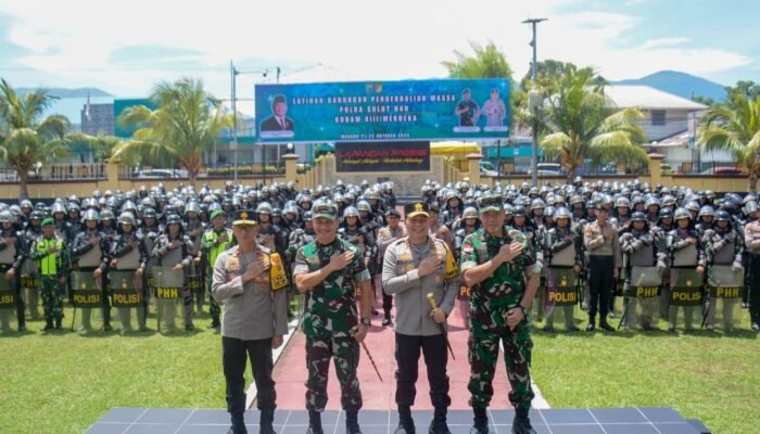 Kolaborasi Kodam Merdeka-Polda Sulut Amankan Pilkada 2024