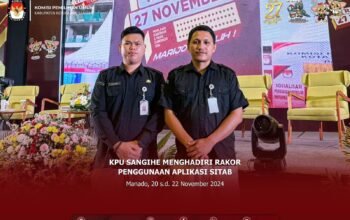 KPU Sangihe Hadiri Rakor dan Bimtek Aplikasi SITAB